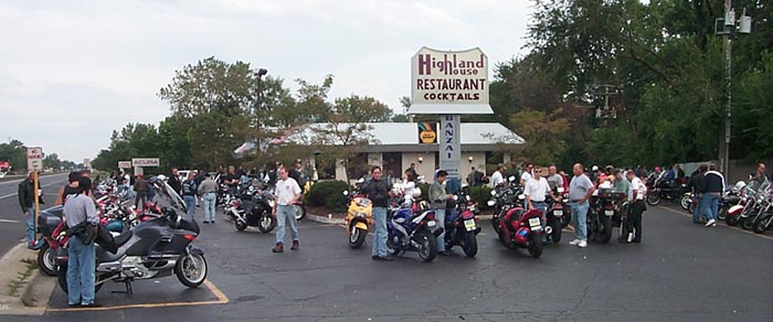 Highland House Restaurant - Motorcycles - Chicago Area
