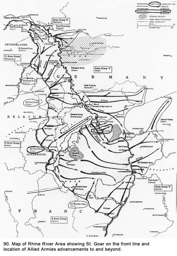 Map Rhine River, Germany