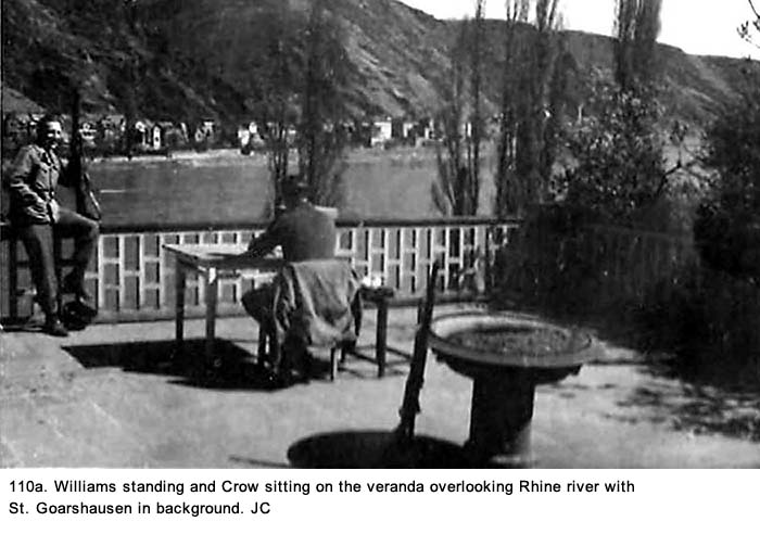 On the veranda overlooking the Rhine River