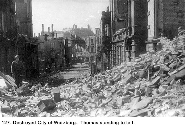 Wurzburg after bombing in WWII