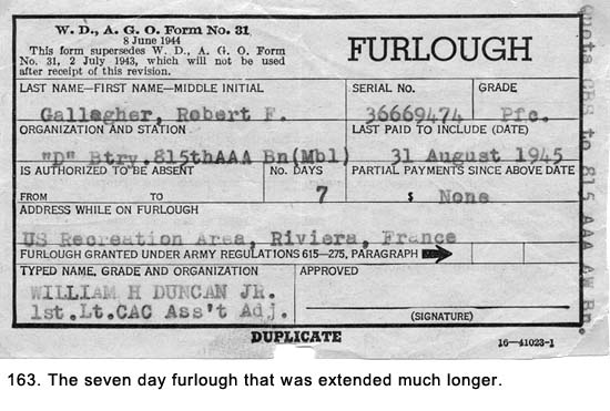 Furlough - World War II - France